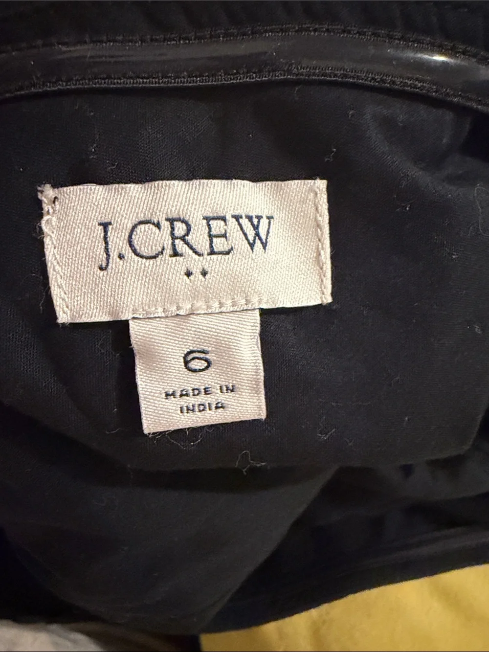 J. Crew One Shoulder Midi Dress size 6 Black Ruffle Travel Cruise CA430